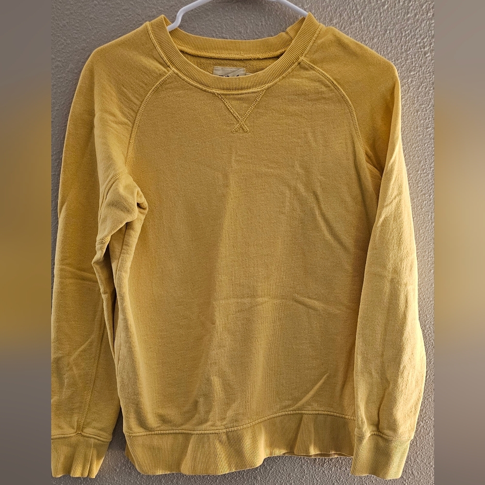 Pact Women's Yellow Crewneck Sweater Size Small